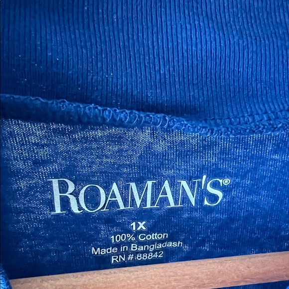 Roaman's Vibrant Blue Knit Top tunic - Picture 3 of 3